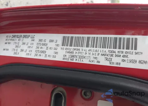 2013 Ram 1500 Express из США, поврежденный, VIN 1C6RR7KT3DS541171